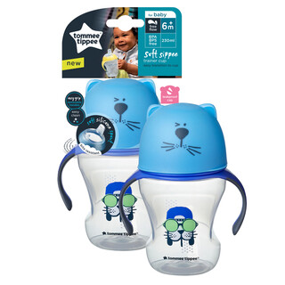 Tommee Tippee Soft Sippee Free Flow Transition Cup Blue 230ml
